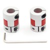 Befenybay 2PCS 10mm to 10mm Aluminium Plum Flexible Shaft Coupling