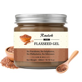 Raslok Pure Flaxseed Gel| Hydrates & Nourishes Hair | Lightweight & Gentle Formula | Supports Healthy-Looking Hair | Safe for All Hair Types | Hair Curling Gel 10.10 Fl. oz - 300ml