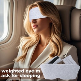 Weighted Eye Covers, Weighted Face Cover for Sleeping, Oversize Soft Eyewear with Nose Pad for Rest Yoga Adults Men Side Sleeper Airplane Meditation Night Travel