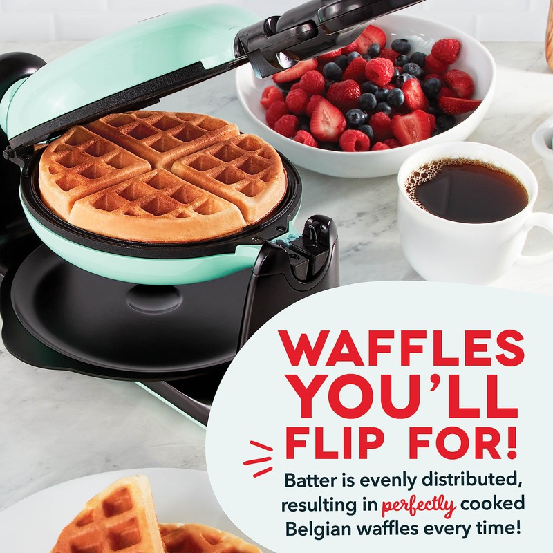 DASH Flip Belgian Waffle Maker – 1” Thick Waffle Mold,