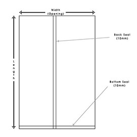 Yolli x50 Clear Bags - 4 X 7.75 Cellophane Heat Seal Heavy Duty Strong