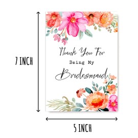 Thank You For Being My Bridesmaid - Earring Cards - Maid Of Honor - Flower Girl - Bridesmaid Wedding Favour - Bridesmaid Thank You Card.