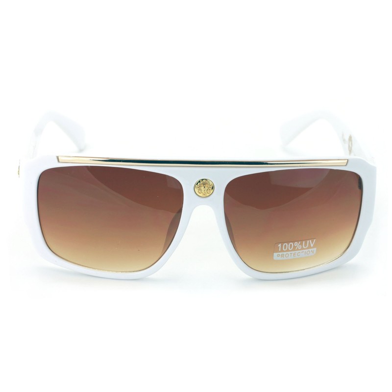V.W.E. Lion Head Flat Top Hip Hop Rapper Retro Aviator