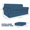 JIVINER 3 Pieces Couch Covers for 2 Cushion Couch Stretch