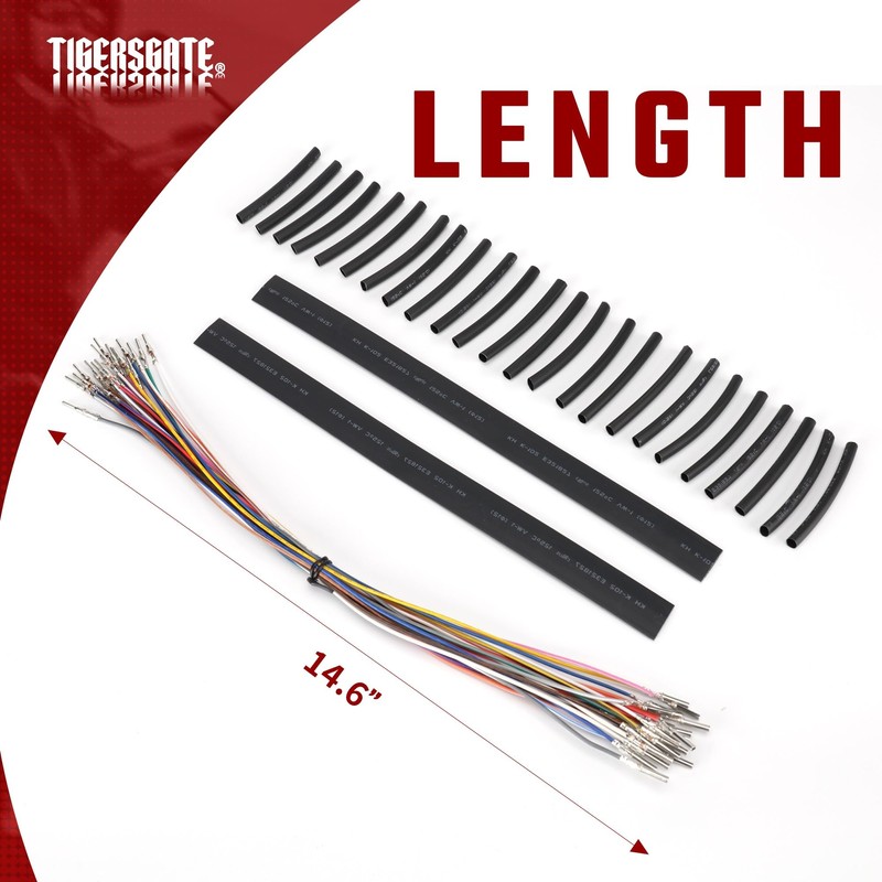 TIGERSGATE 14" & 16" Handlebar Switch Control Wires Extension Harness
