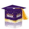 Topfunyy 2025 Graduation Party Card Box, Purple Gold Congrats Cap