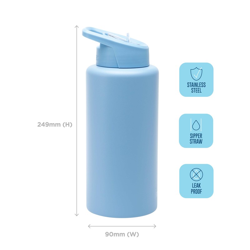 Smash Double Wall Stainless Steel 1 Litre Reusable Water Bottle