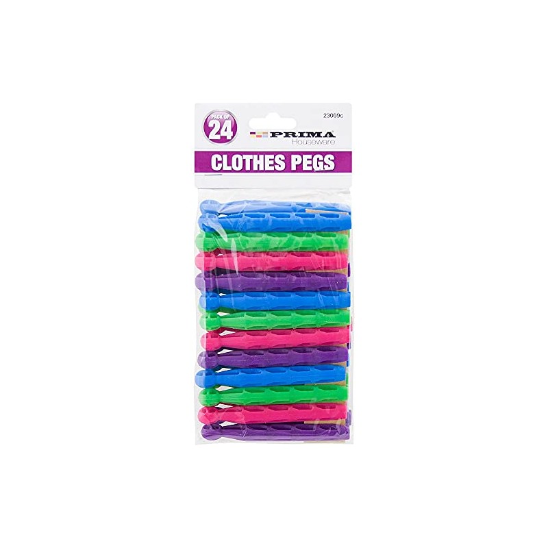 Elpine Non Rusting Strong 24 Plastic Dolly Cloths Pegs Washing