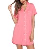 Leikar Maternity Nightgowns For Women Postpartum Pajamas Dress Short Sleeve