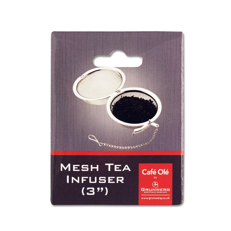 Café Olé MB-030/C Mesh Tea Infuser, Stainless Steel, 5 x