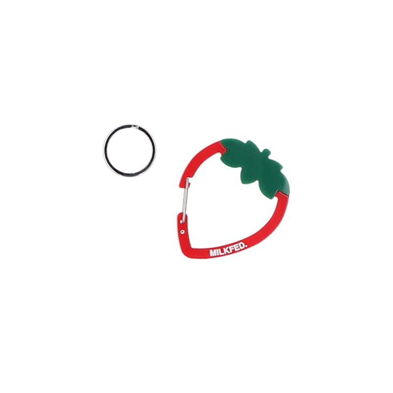 Milkfed STRAWBERRY CARABINER Women's Red One Size Key Chain, red