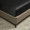 Bamboo Fitted Sheet 90 x 200 cm Black Antibacterial Soft