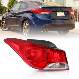 TUSDAR Tail Light Assembly Replacement Fits for 2011 2012 2013 Hyundai Elantra Rear Tail Lamp (Left Driver Side)
