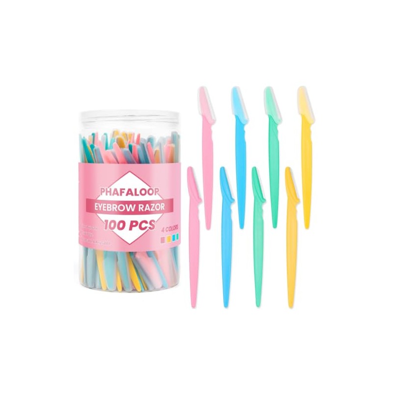 100 Pcs Eyebrow Razor and Face Razor for Women and