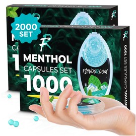 Flavouroom Aroma Click - 2000 Premium Menthol Balls Set I Intensive Flavour with Practical Box I Easy Insert for DIY Menthol Filter Experience - Fresh Menthol Taste