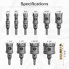 CSOOM 16PCS Carbide Hole Saw Kit, Heavy Duty Metal Hole