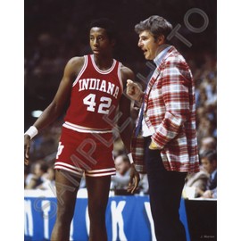SPORTSPHOTOSUSA Bobby Knight & Mike Woodson Indiana Hoosiers Basketball 8X10 Photo