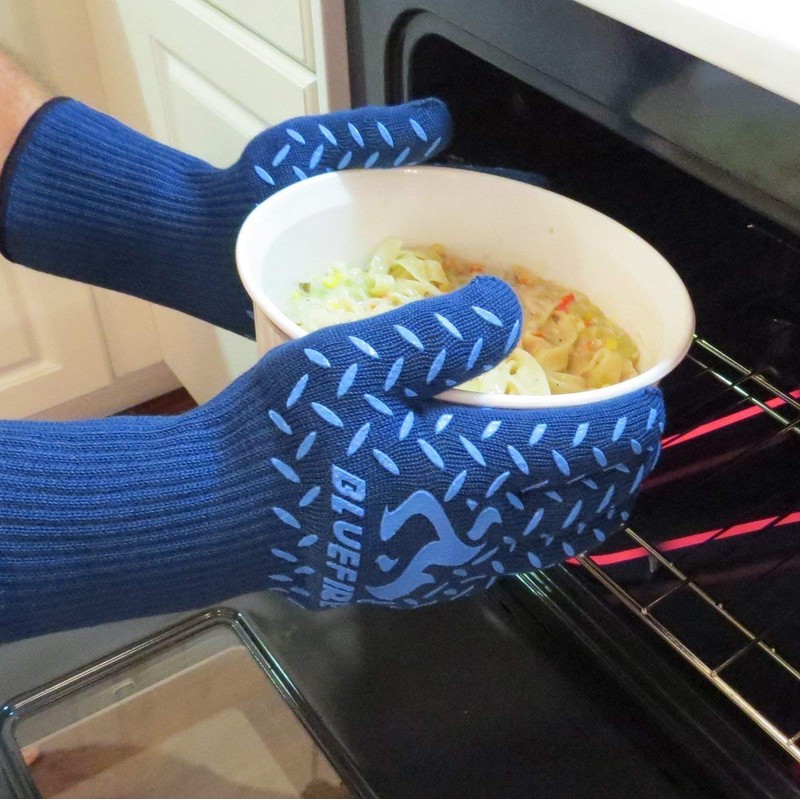BlueFire Gloves BBQ Grill Firepit Oven Mitts Highest Heat Resistance