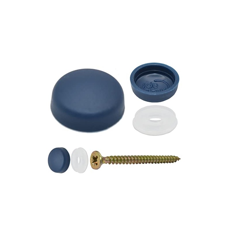 Snap-On Two Piece Dome Screw Cover Caps - Pack of