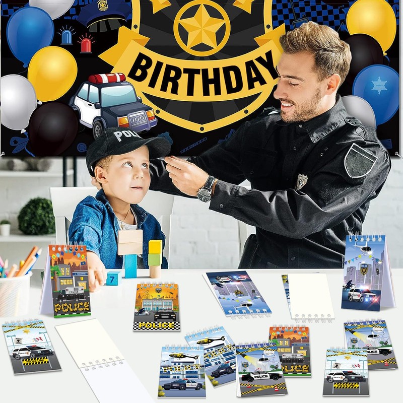 Obussgar Police Party Favour Supplies Including Police Gift Bags, Stickers,