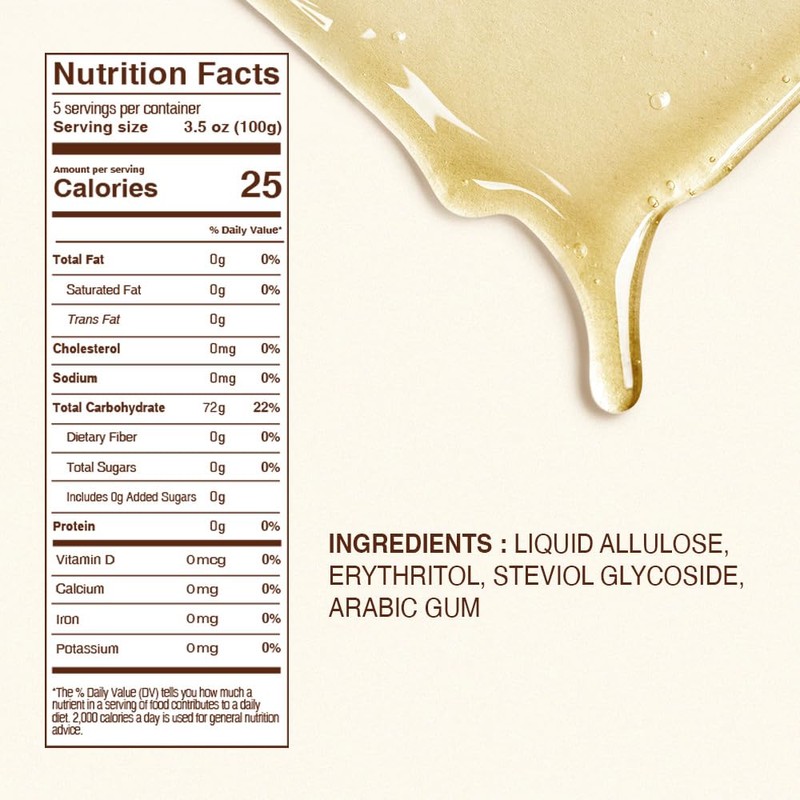 Chung Jung One Allulose Syrup, Low-Calorie Sweetener, Sugar Substitute Perfect