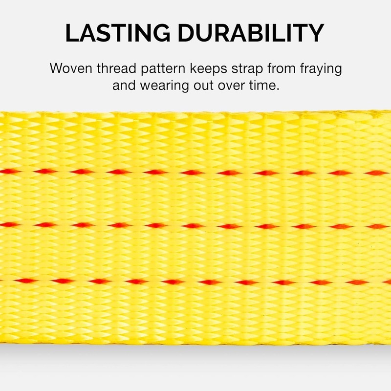 NEIKO 51008A Heavy Duty Tow Strap with Hooks, 2” x