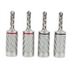 4pcs BFA Banana Plug Brass White Carbon Fiber Shell Speaker