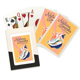 Lantern Press Beach Bliss Collection, Beach Shell, Nature Speaks at The Beach (52 Playing Cards, Poker Size Card Deck with Jokers)