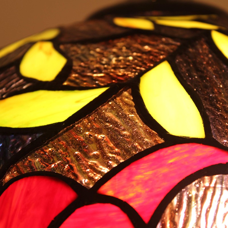 Chloe Lighting MARIEBELLE Tiffany-Style Floral Stained Glass Table Lamp 16"