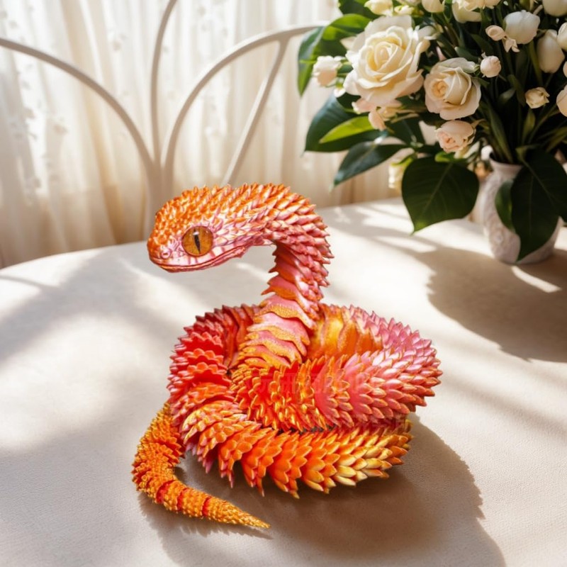 3D Printed Animals Snake Set of 3, 3D Printed Fidget