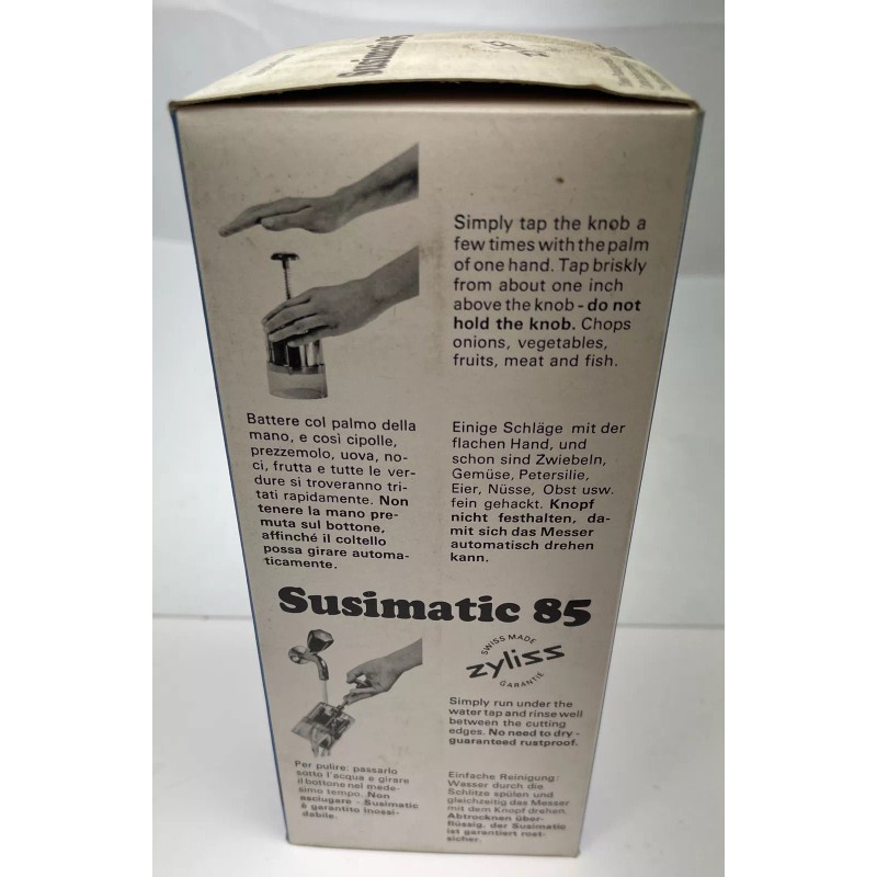 Zyliss Vintage Zyliss Susimatic 85 NIB Food Chopper Switzerland NIB