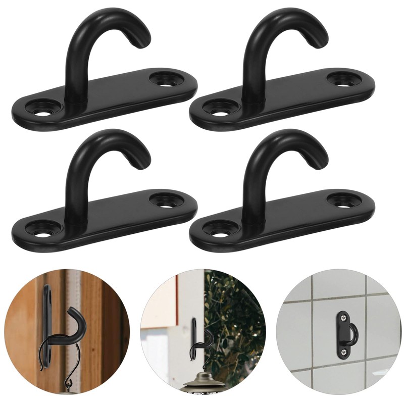 OUNONA Pad Eye Plate Hooks: 4 Pcs Stainless Steel Ceiling