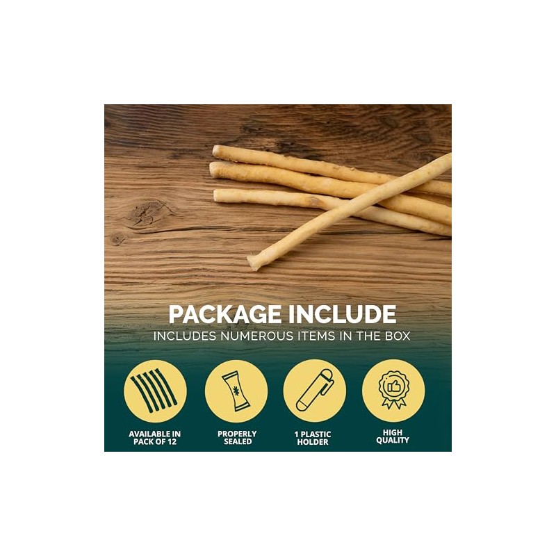 Paquete de 12 palitos de Miswak para dientes con soporte