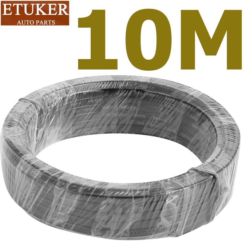 ETUKER 2 Pin Trailer Cable 10M 2x0.75mm² Trailer Cable 2Core