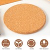 Pack of 6 Round Cork Coasters, Round Pot Coasters, Thick
