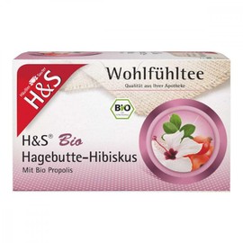 H&S Organic Rose Hip Hibiscus Tea 20 x 3.0 g