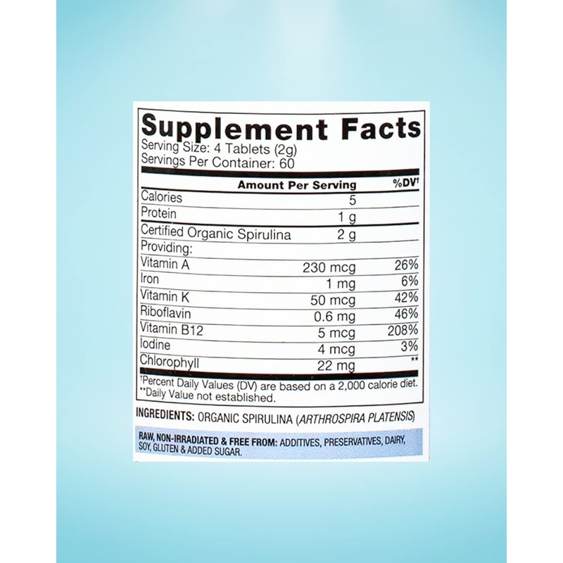BioOptimal Organic Spirulina Tablets, 100% USDA Organic, Premium Quality 4