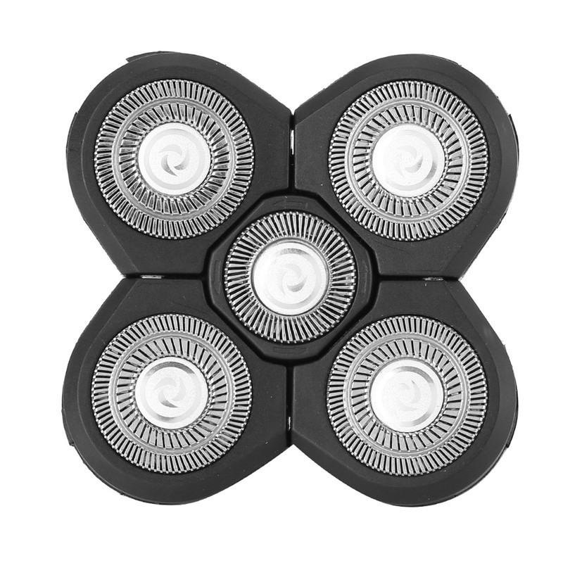 Electric Beard Shaver 5 Blade Rotating Head Waterproof Accessory Replacement