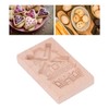JTLB Beechwood Wooden Cookie, Reusable Washable Biscuit Press Stamp, for