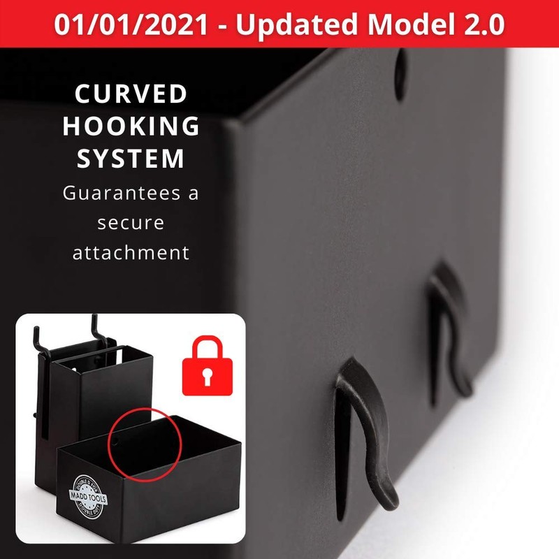 METAL Pegboard Tape Measure Holder 3:0 Improved Model | Black