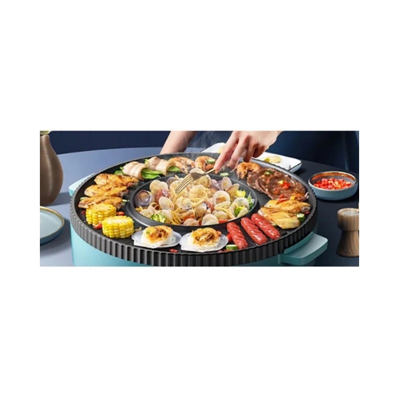 LP LIVING PLUS 2 in 1 Electric Grill & Hotpot,
