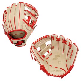 SSK Z7 Specialist Infield Baseball Glove – 11.5” - 11.75” - 12” – 12.25” – Right & Left Hand Throw (11.5" - Right Hand Throw, Camel/Red - I Web)