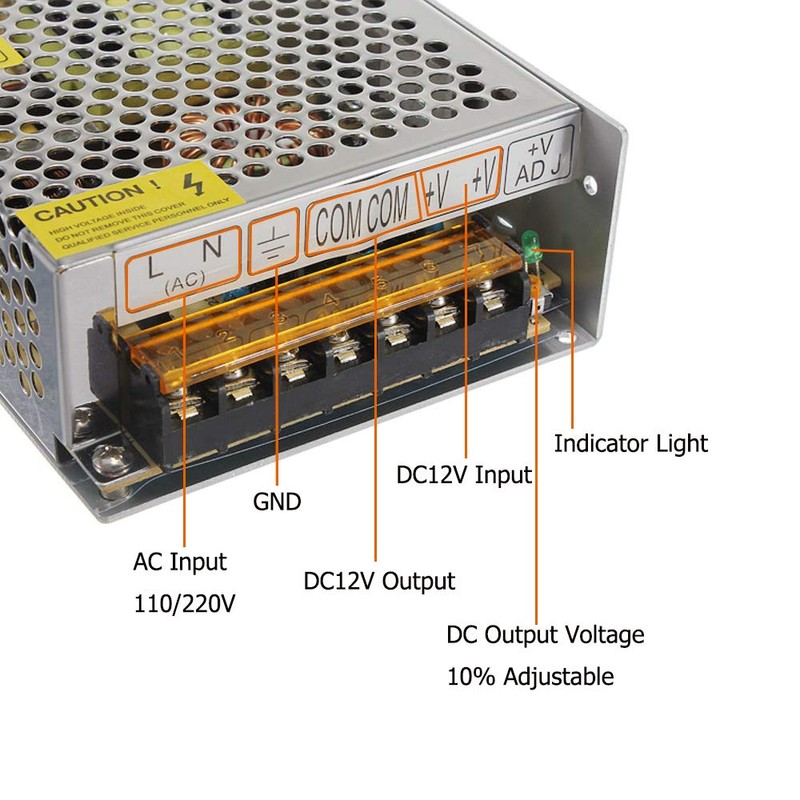 JOYLIT DC 24V 5A 120W Power Supply Adapter, AC 110V