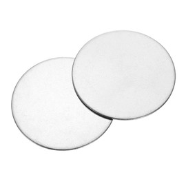 sourcing map 2Pcs Stainless Steel Disc, 2 15/16"(75mm) Dia 0.07"(1.8mm) Thick 304 Stainless Steel Flat Round Sheet Blank Round Circle Plate for Crafts Metal Stamping and Jewelry Making