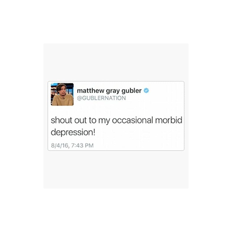 Matthew Gray Gubler Quote Bumper Sticker Vinyl Decal 5 inches