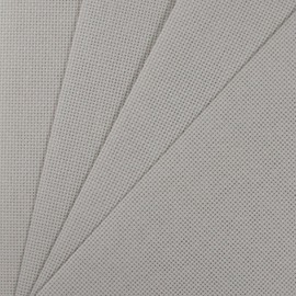 KCS 4/6 pc of 12" x 18"(30cmx45cm) 16CT Counted Cotton Aida Cloth Cross Stitch Fabric (4 pc, Pearl Grey)