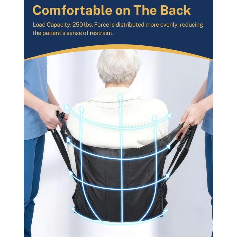 Wheelchair Transfer Sling, Patient Lift Sling with Handles, Portable Mobility