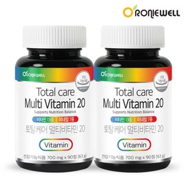 Roniwell Total Care Multivitamin 20 (700mg x 90 Tablets) / 로니웰 토탈케어 멀티비타민 20 (700mg×90정)