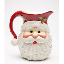 Cosmos Gifts 10636DB Fine Ceramic I Believe: Christmas Santa Pitcher, 8"H