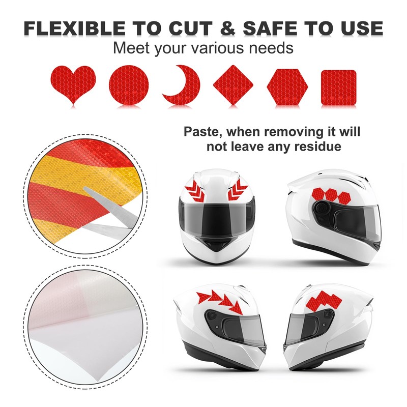 MECCANIXITY Reflective Tape, 8 Inch x 49 ft Warning Safety